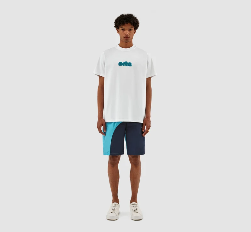Taut Chenille Logo T-Shirt - Blanc