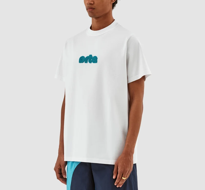 Taut Chenille Logo T-Shirt - Blanc