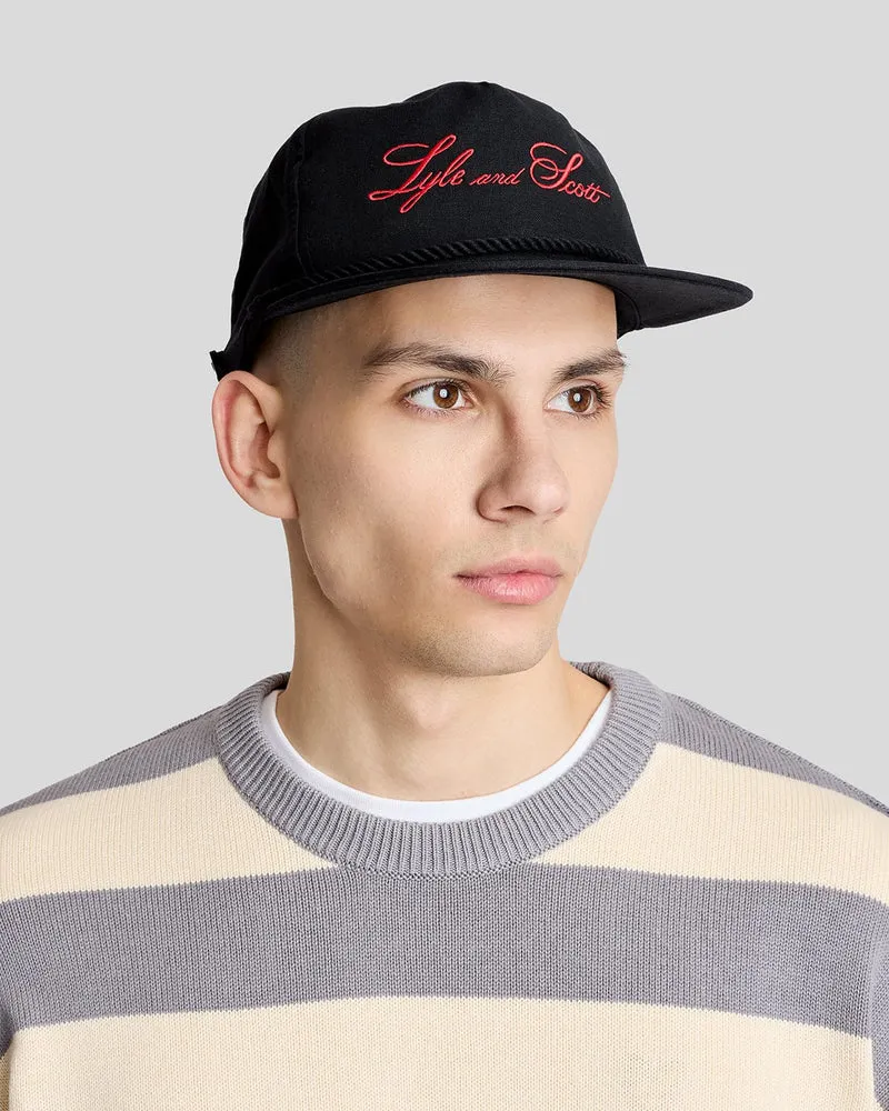 Embroidered Canvas Rope Cap