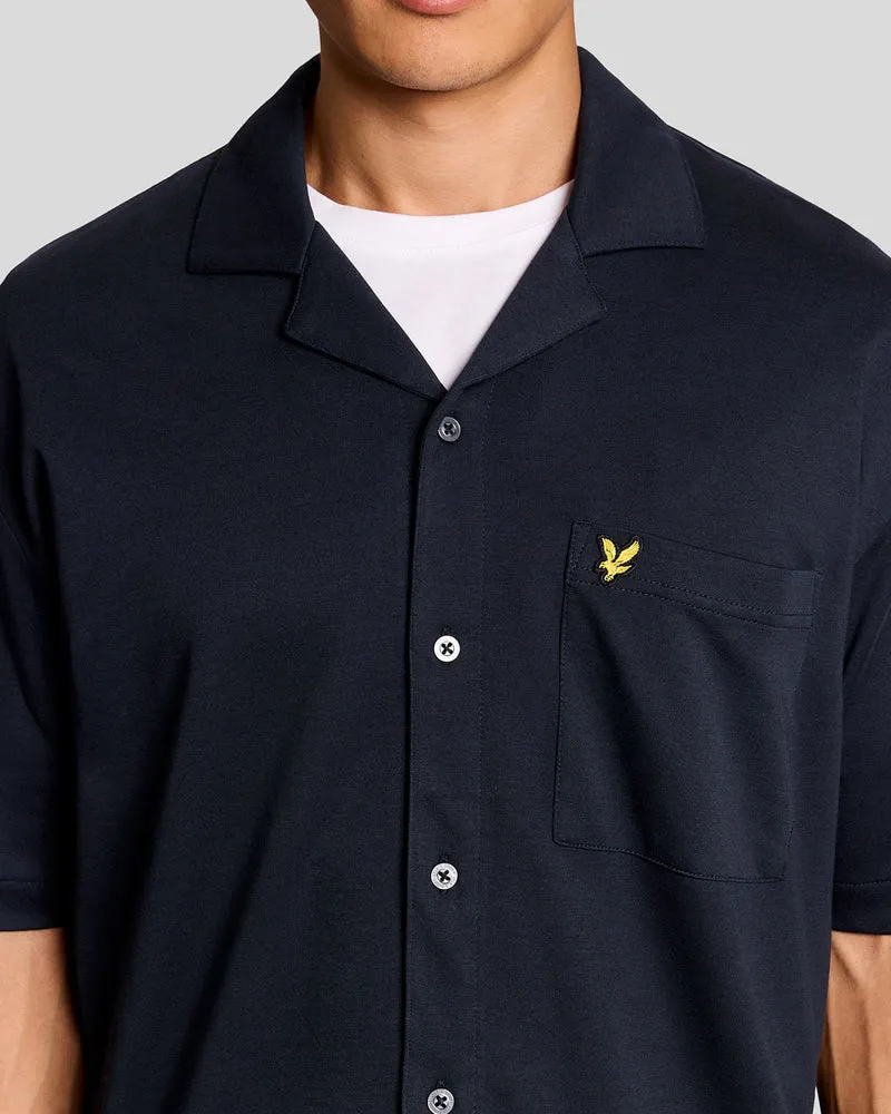 Short Sleeve Revere Collar Shirt