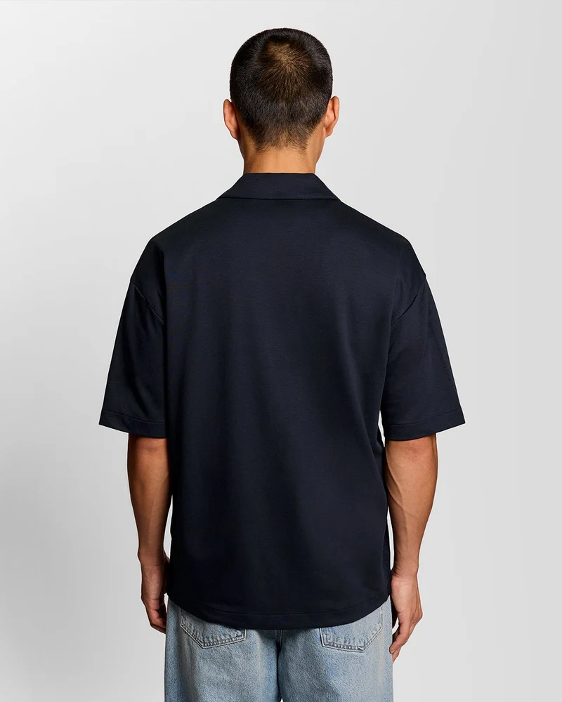 Short Sleeve Revere Collar Shirt