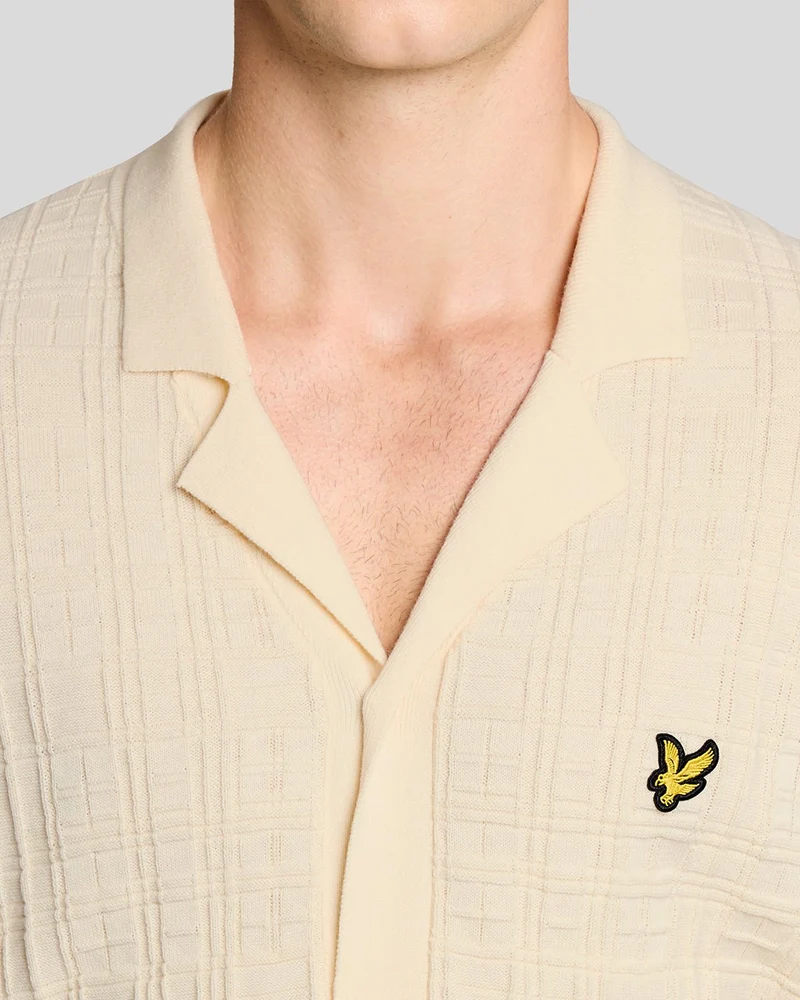 Revere Collar Knitted Resort Shirt