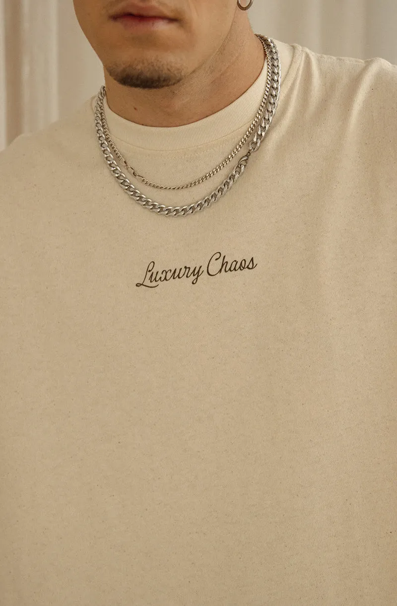 Luxury Chaos Organic Cotton Ivory T-Shirt