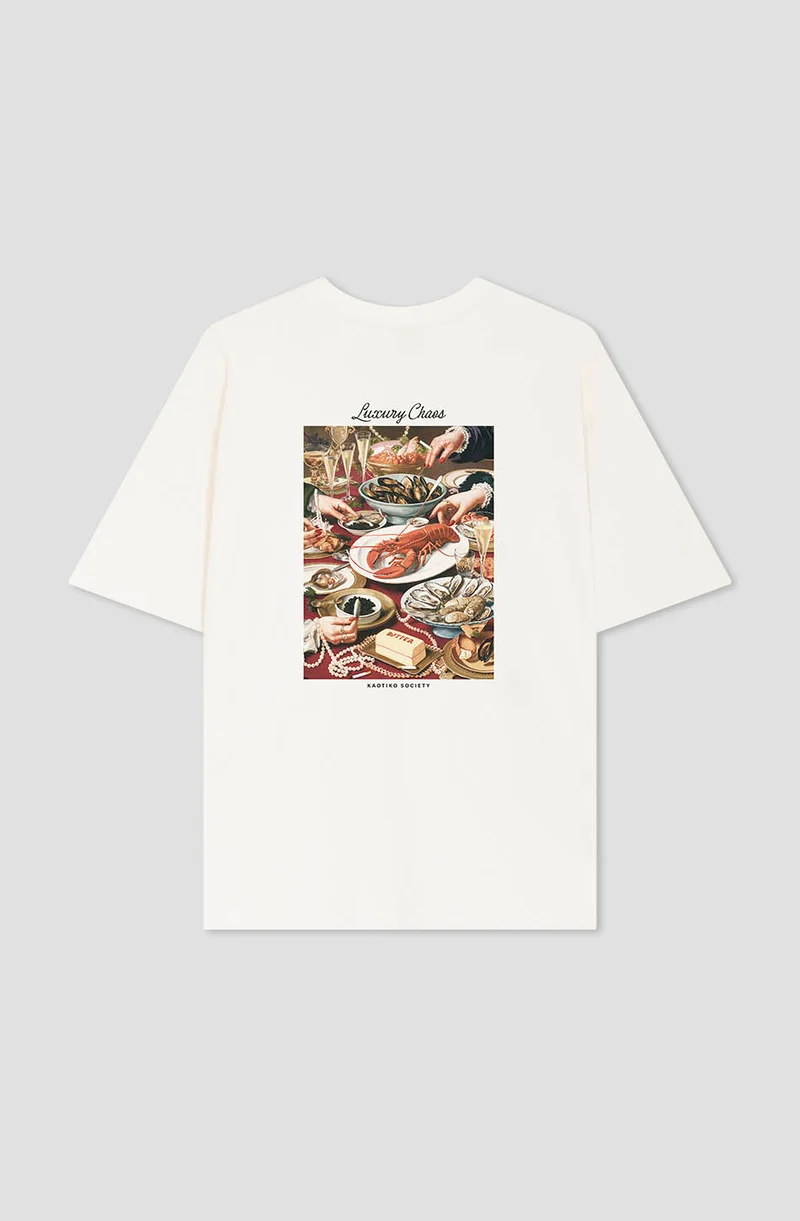 Luxury Chaos Organic Cotton Ivory T-Shirt