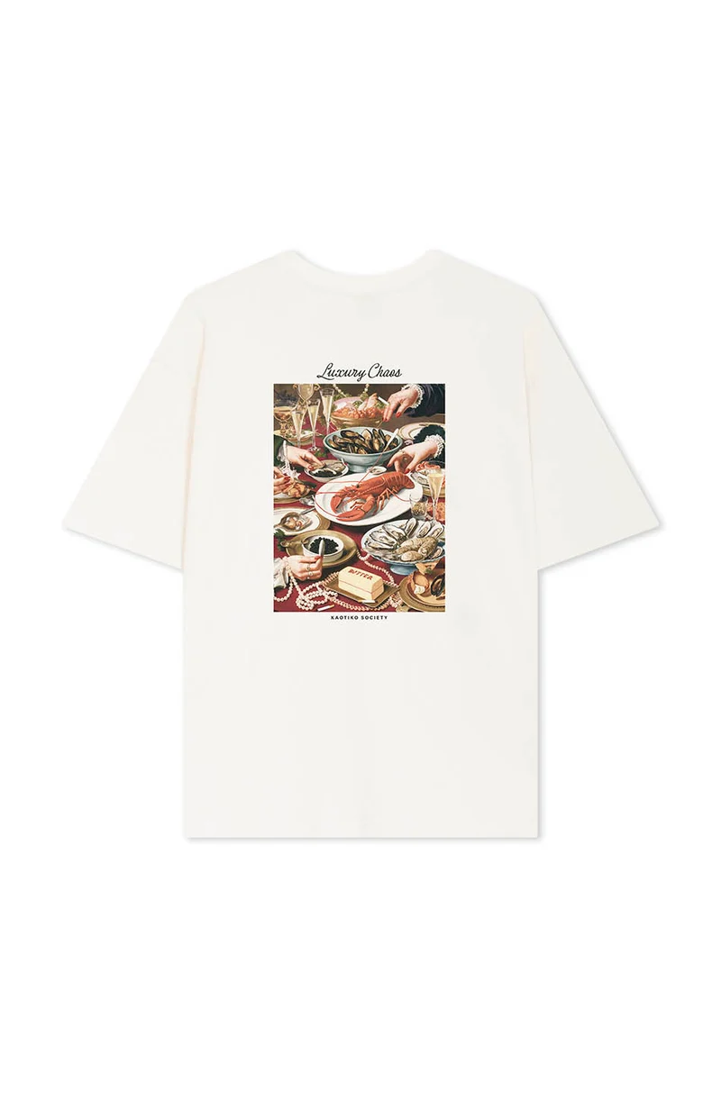 Luxury Chaos Organic Cotton Ivory T-Shirt