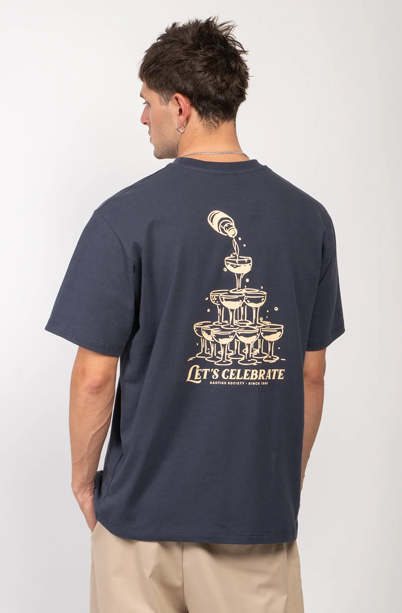 T-shirt « Let's Celebrate » Marine