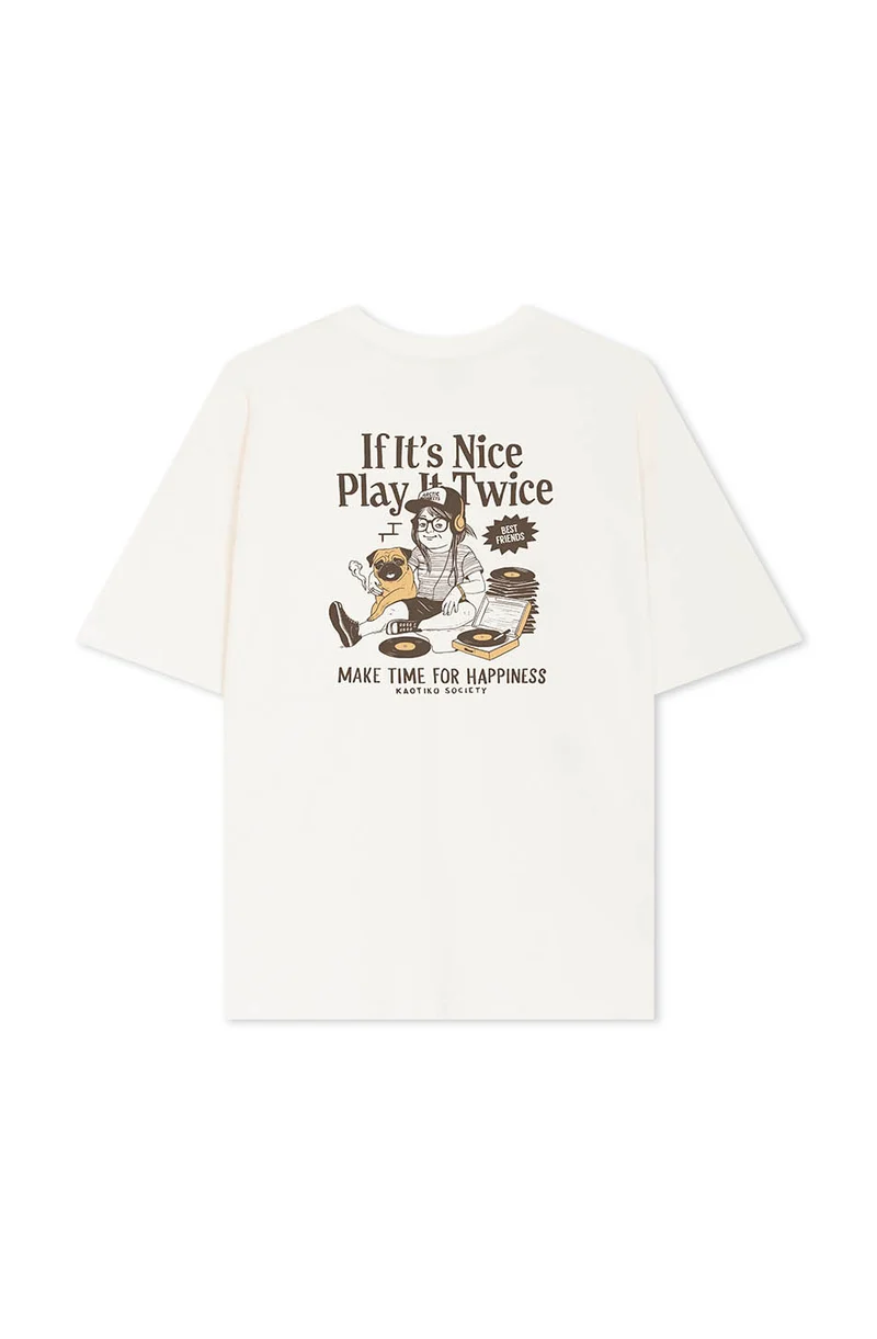 Camiseta If Its Nice Coton Biologique Ivoire