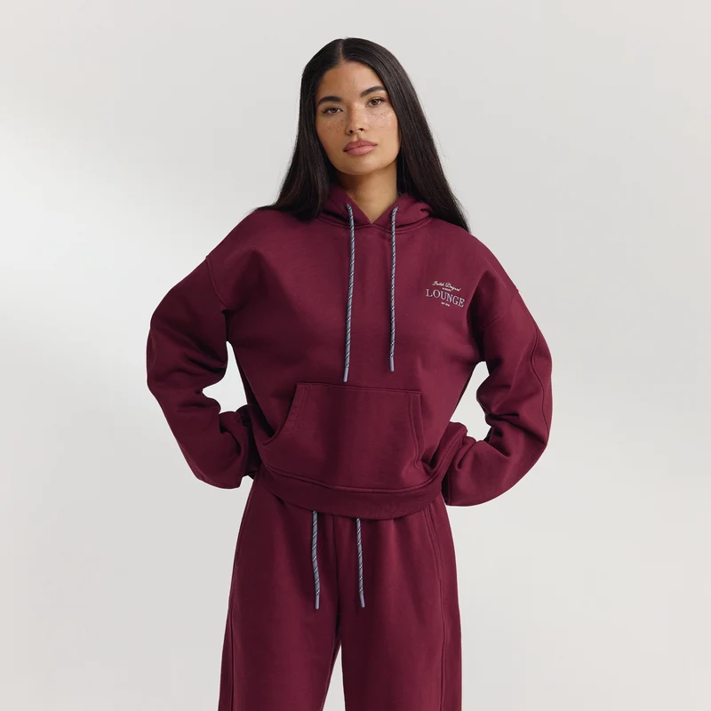 Sweat à Capuche Oversize - Laque Cerise