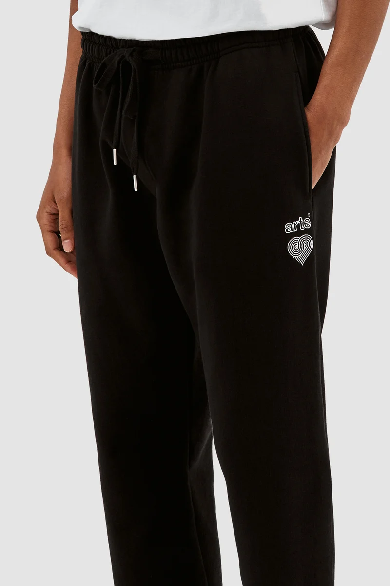 Pantalon avec logo en forme de cœur de Tristian - Noir