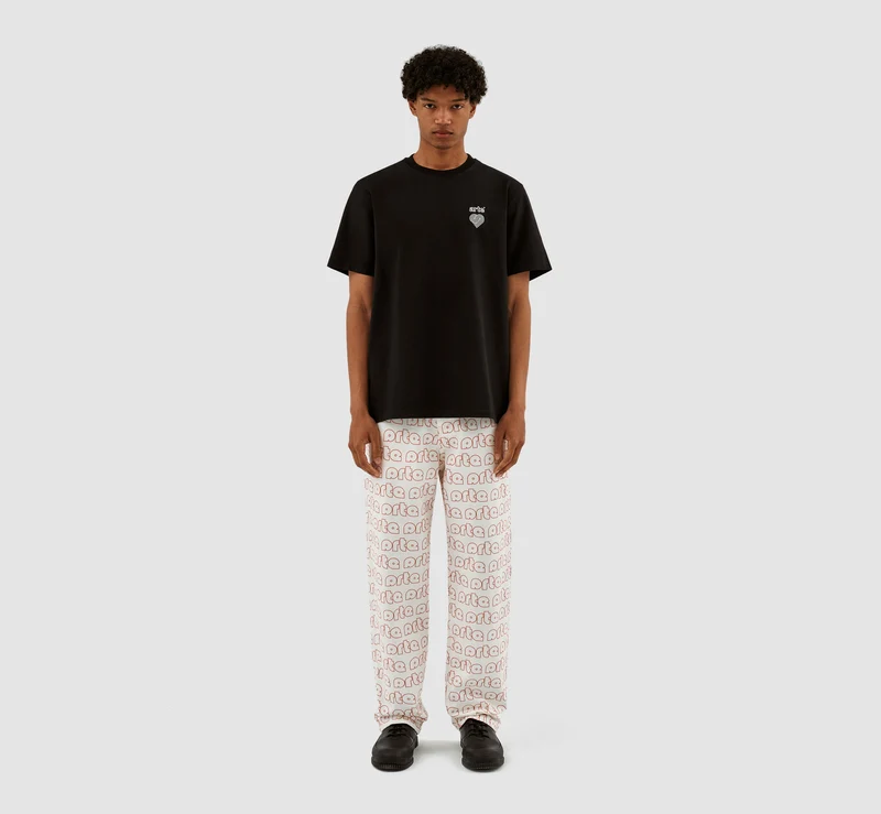 Taut Embroi Heart Logo T-shirt - Noir