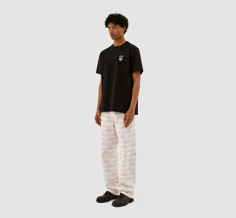 Taut Embroi Heart Logo T-shirt - Noir