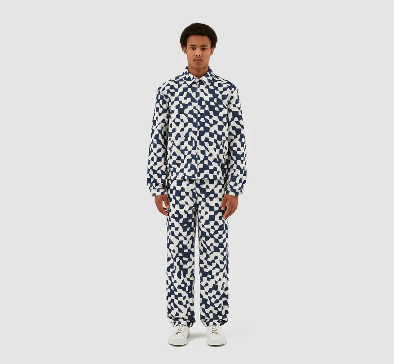 Veste abstraite Jackson - Marine/Blanc