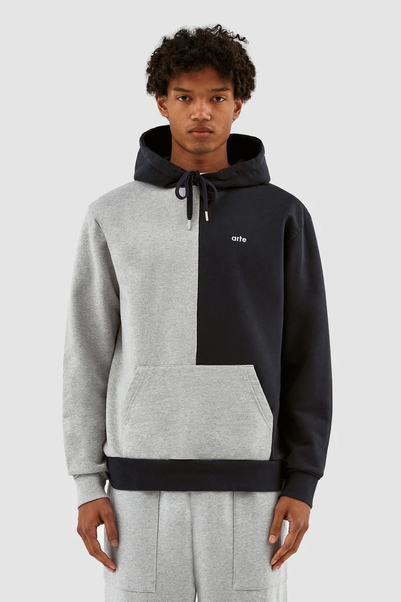 Herbert Colorblock Hoodie - Gris/Marine