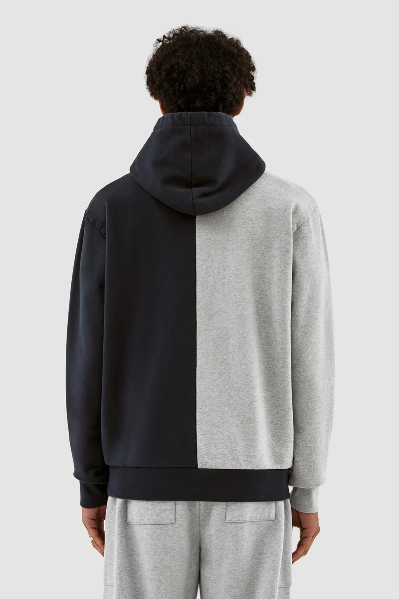 Herbert Colorblock Hoodie - Gris/Marine