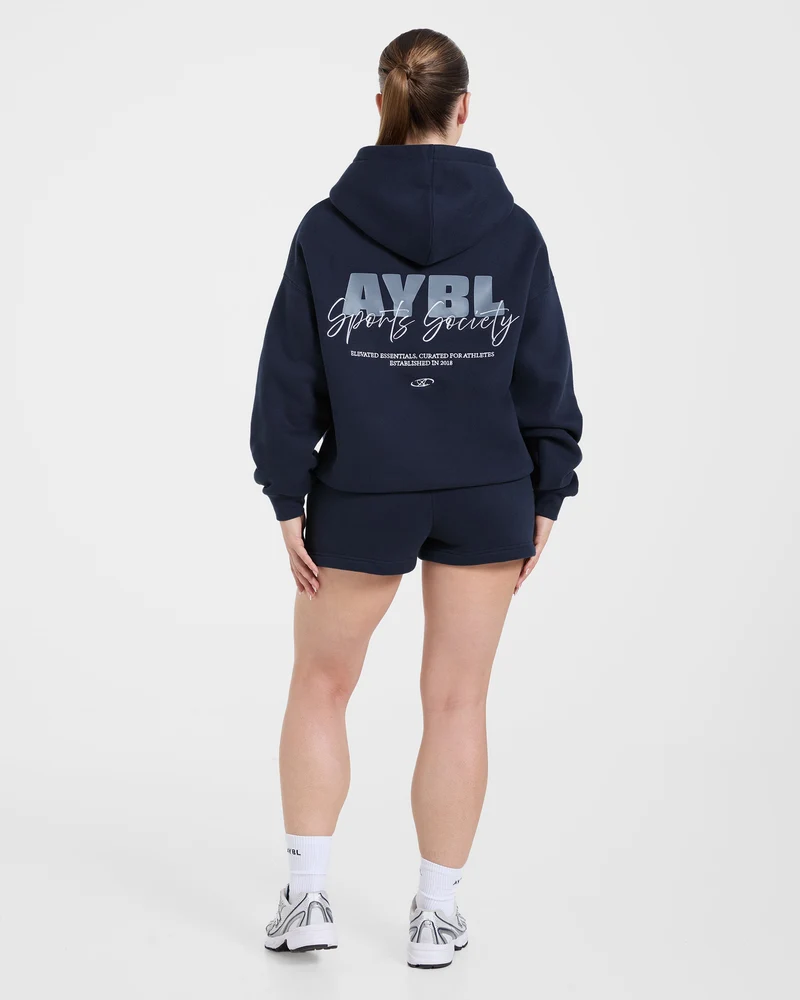 Sports Society Oversized Shorts - Navy