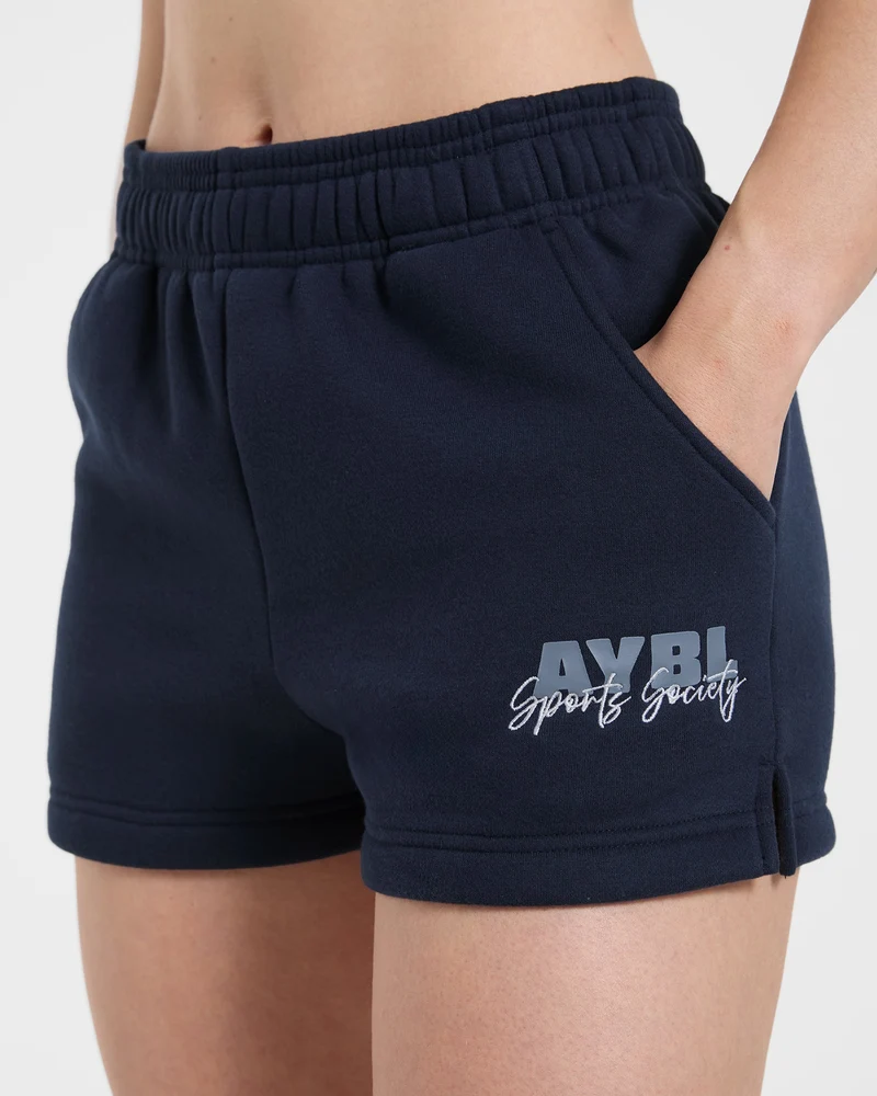 Sports Society Oversized Shorts - Navy