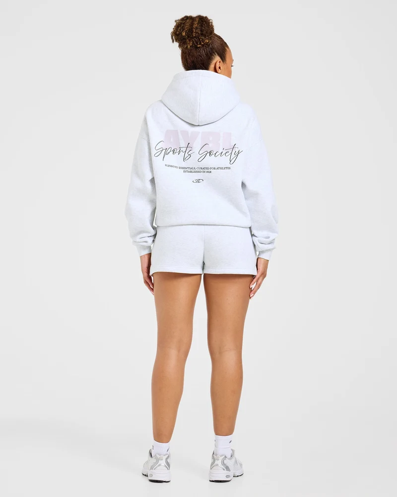 Sports Society Oversized Shorts - Heather Gris