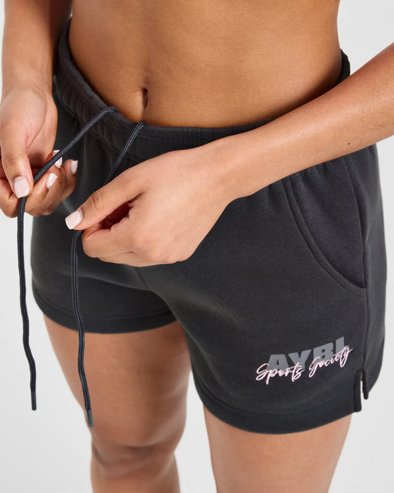 Sports Society Oversized Shorts - Charcoal