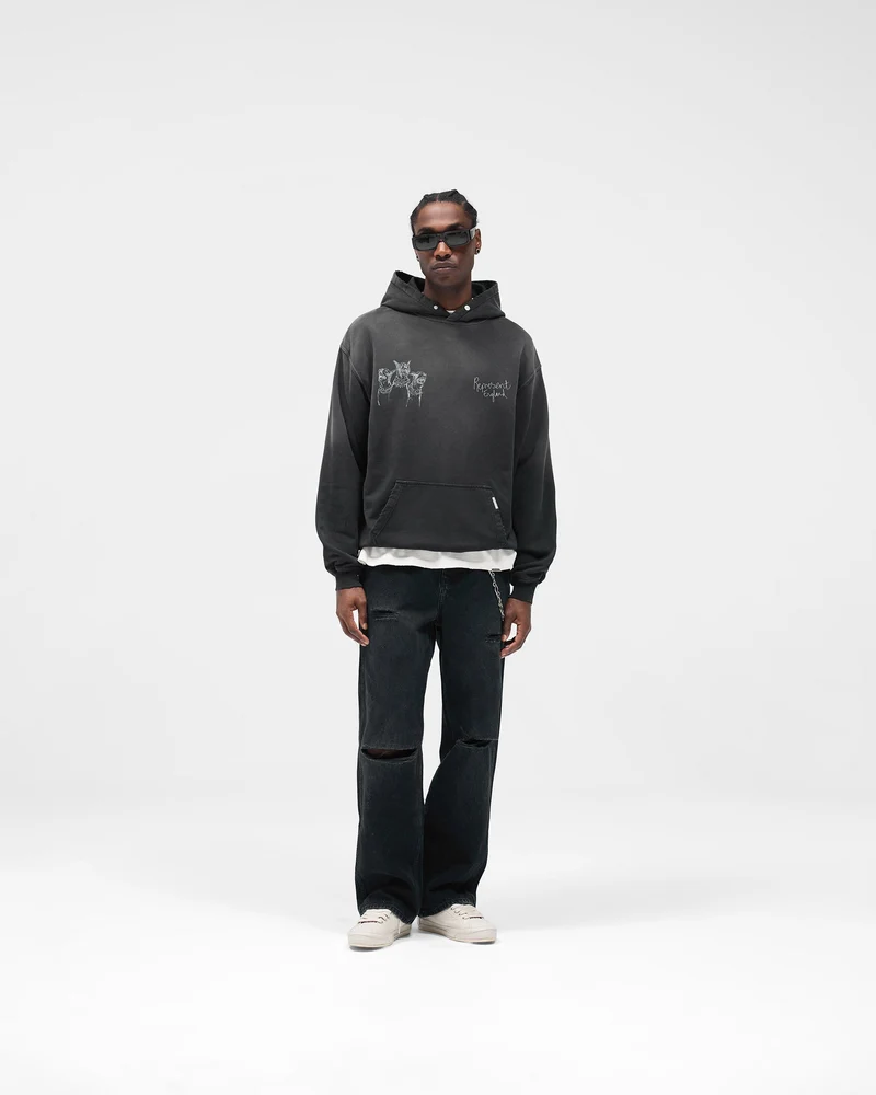 R3 Distressed Baggy Denim - Petrol
