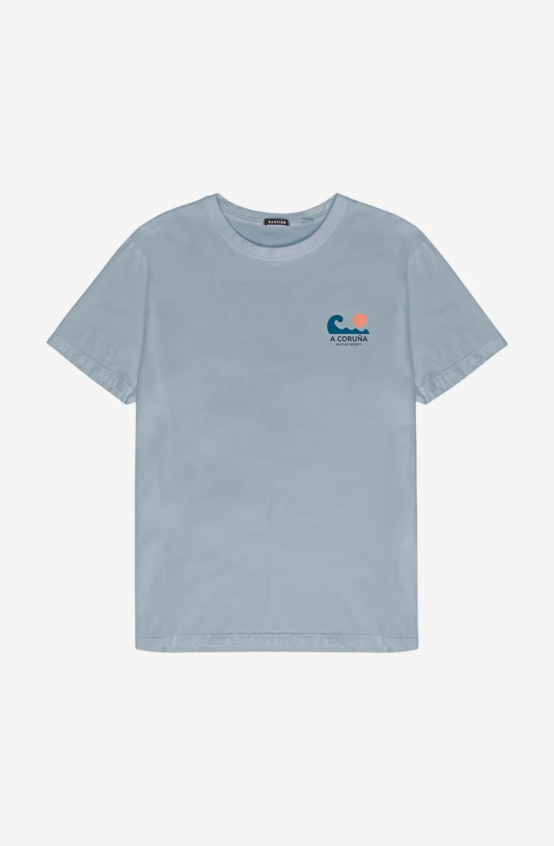 Camiseta Washed A Coruña Steel