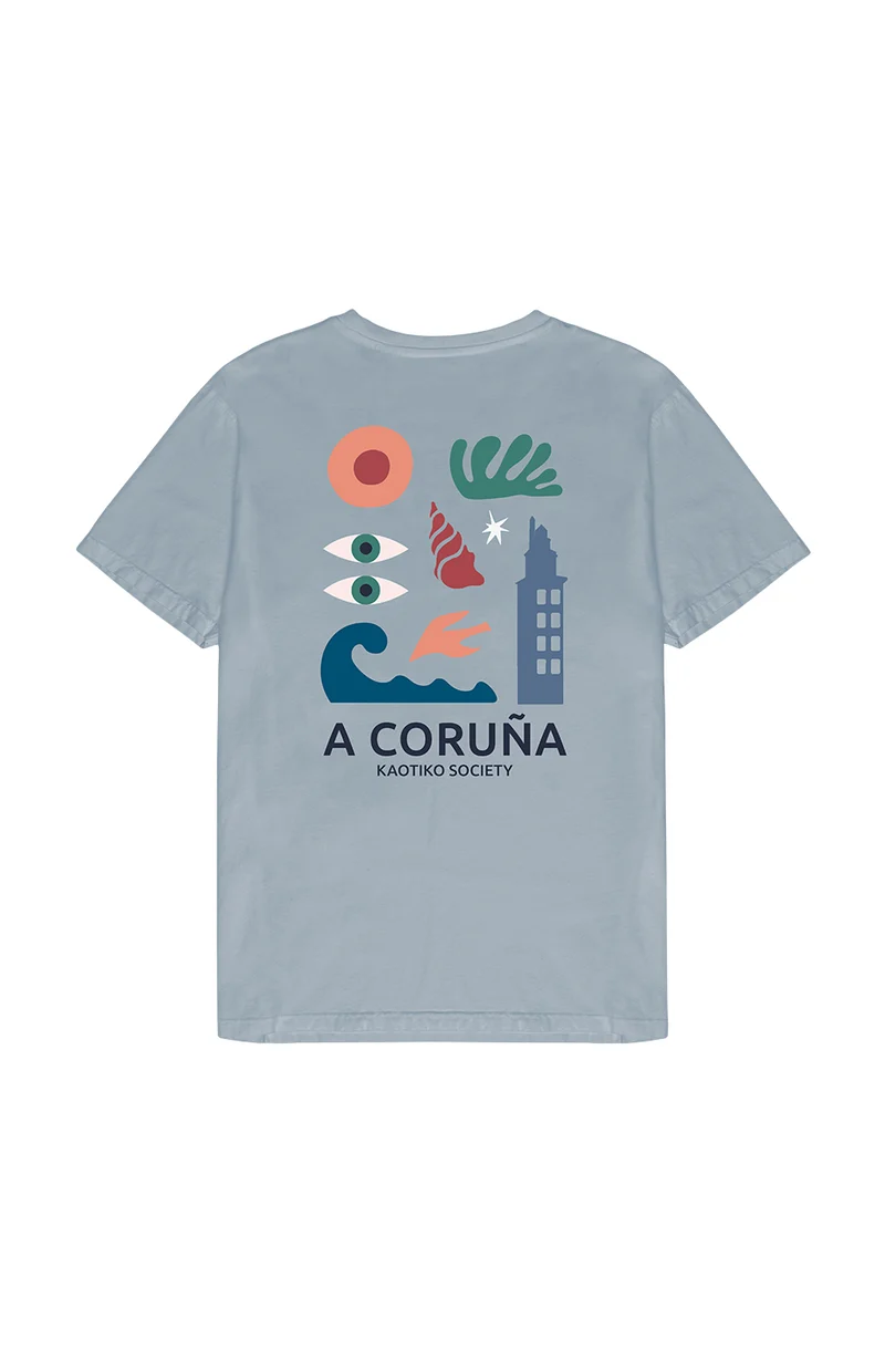Camiseta Washed A Coruña Steel