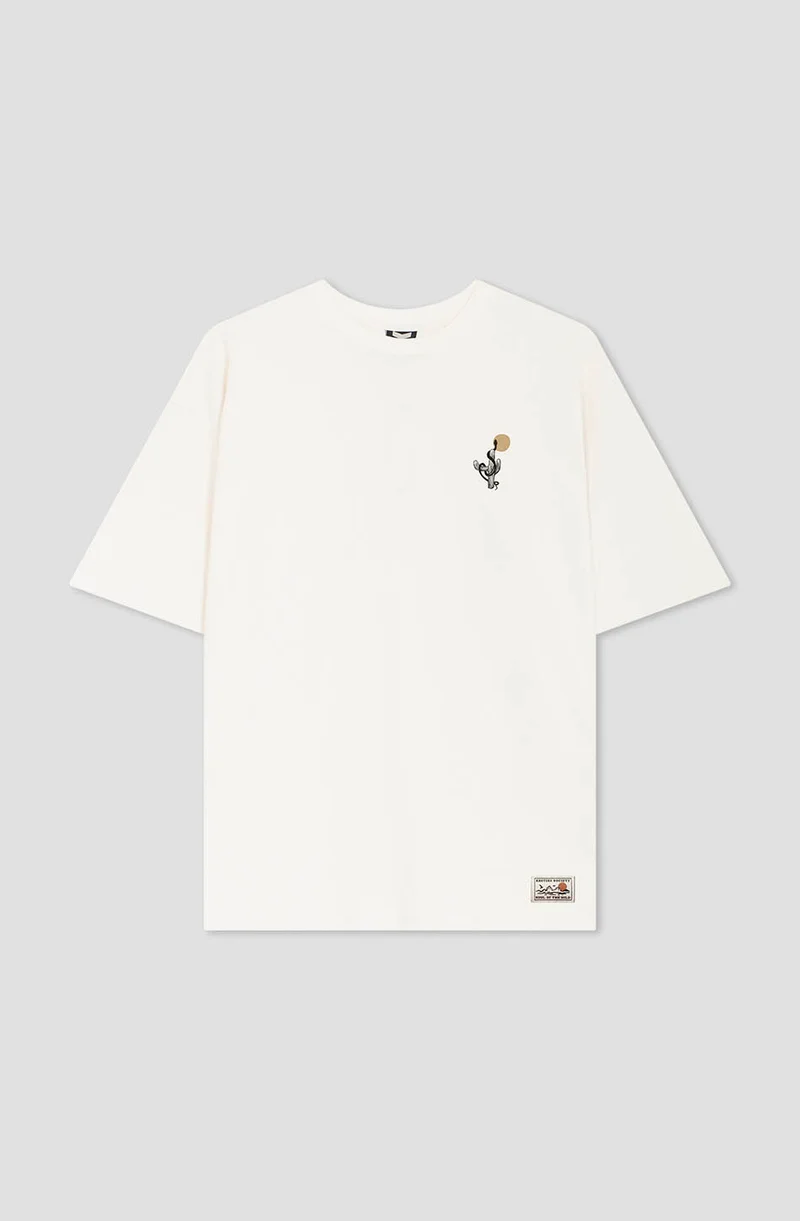 T-shirt en coton bio ivoire Cowgirl Snake