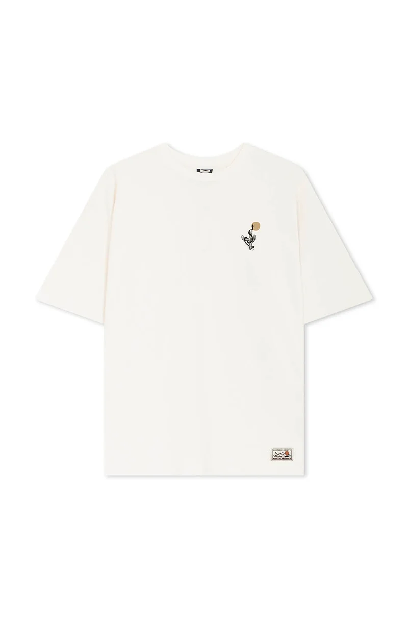 T-shirt en coton bio ivoire Cowgirl Snake