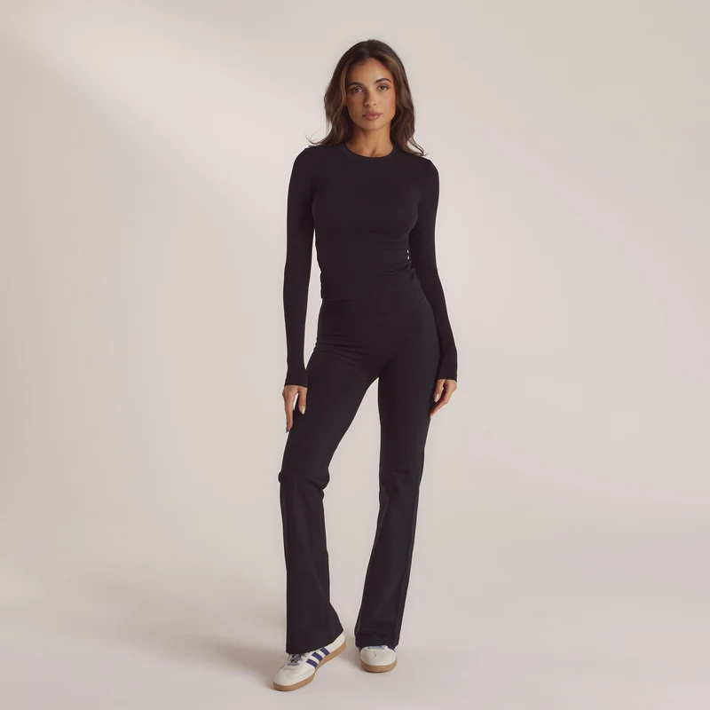 T-Shirt Manches Longues en Coton - Noir