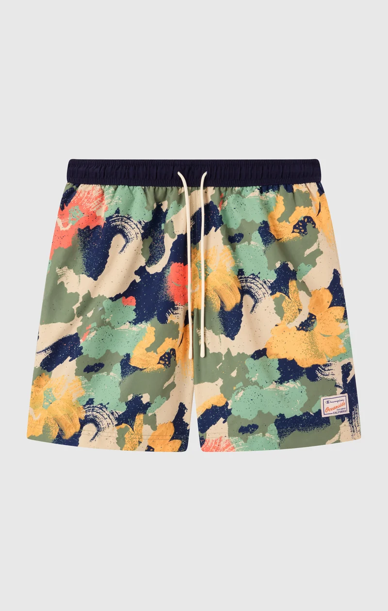 Men’s 7” Board Fit Printed Swim Shorts