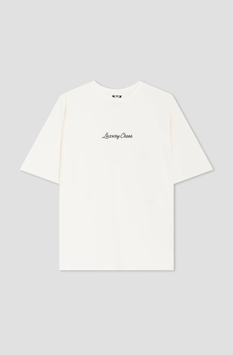 Luxury Chaos Organic Cotton Ivory T-Shirt