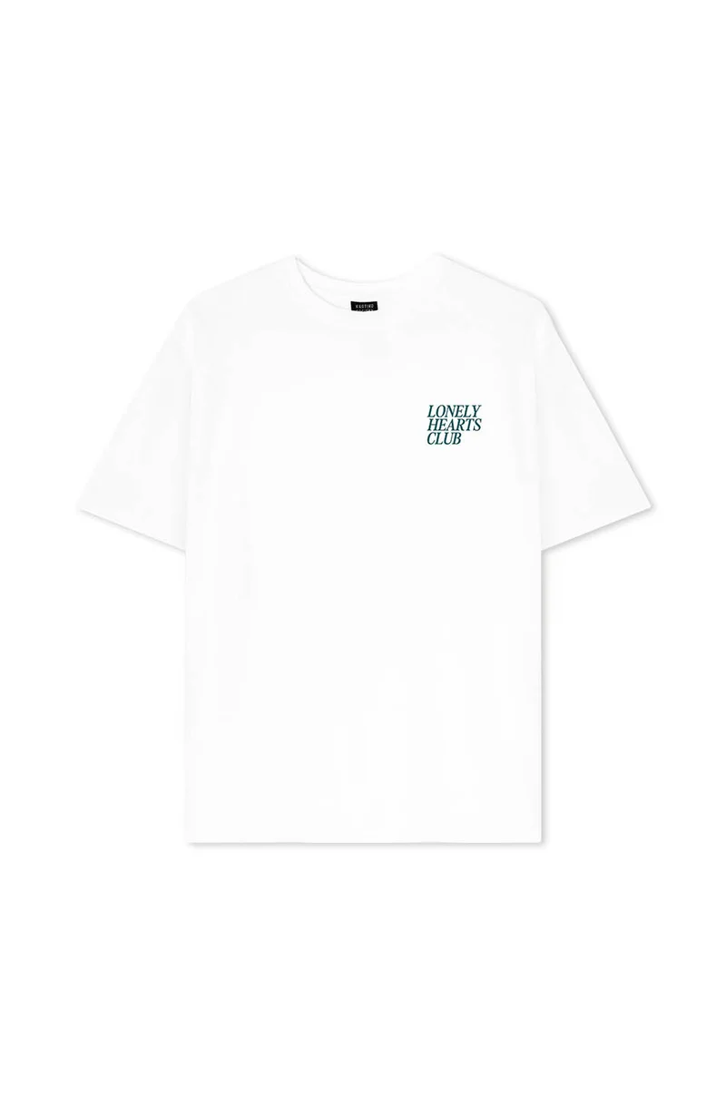 T-shirt blanc en coton biologique Lonely Hearts