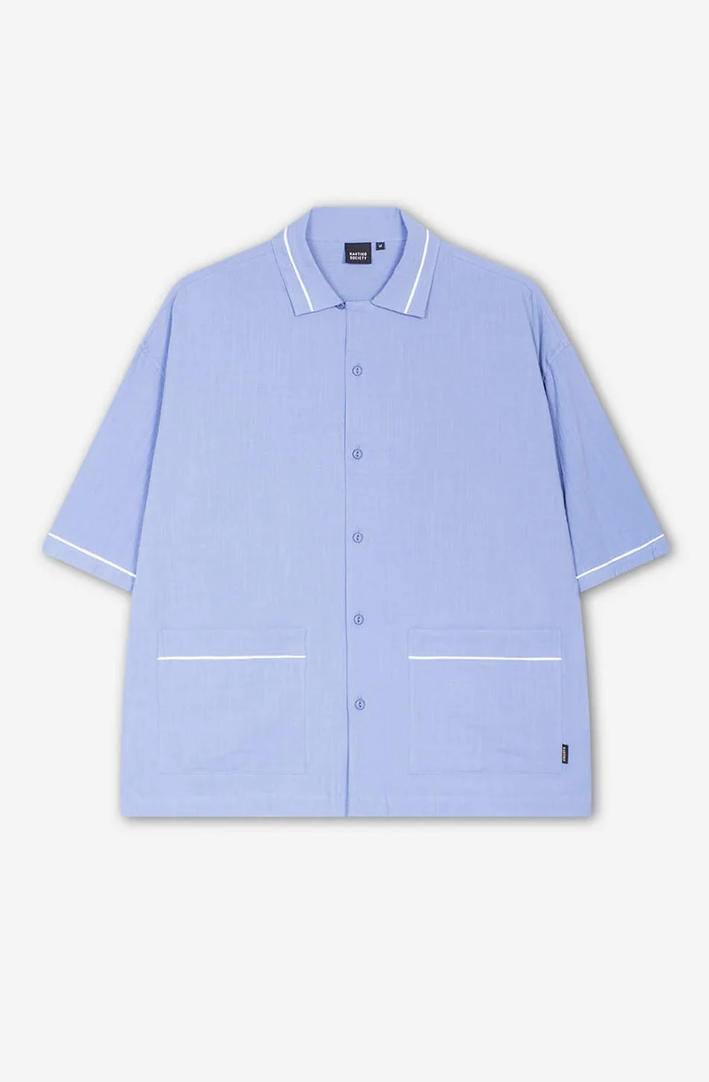 Chemise pyjama bleu