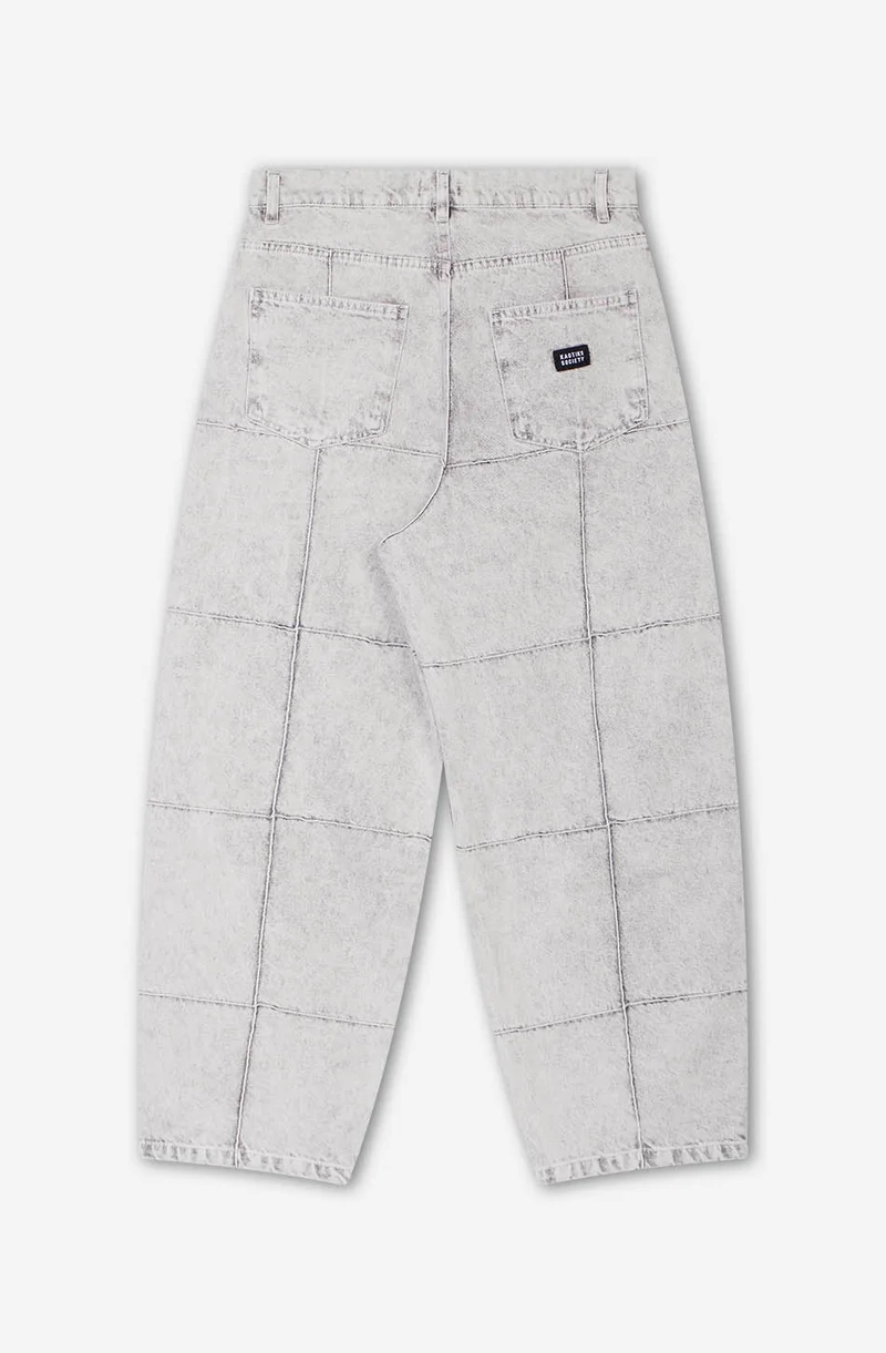 Pantalon Washed Patched Pearl Gray