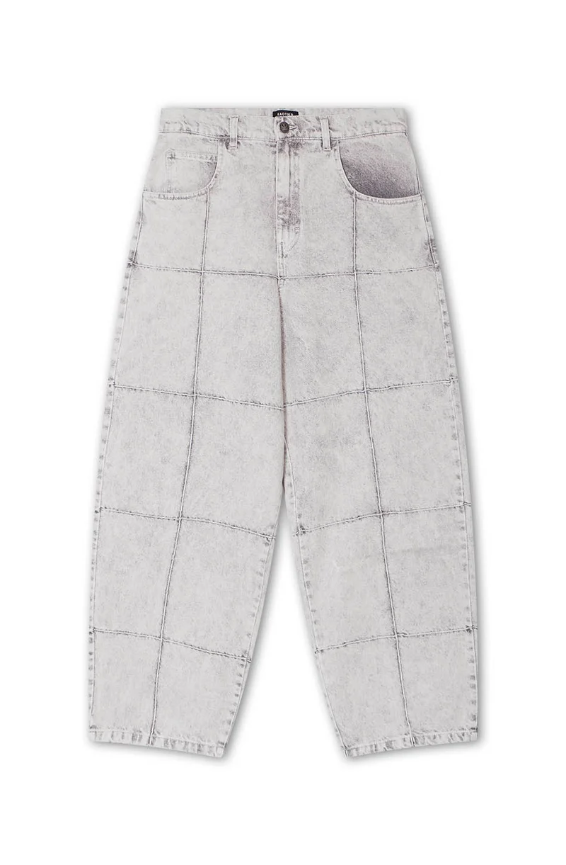 Pantalon Washed Patched Pearl Gray