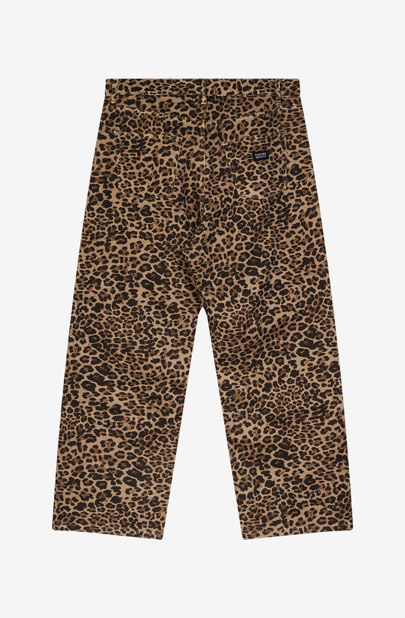 Pantalon Ample en Léopard Marron