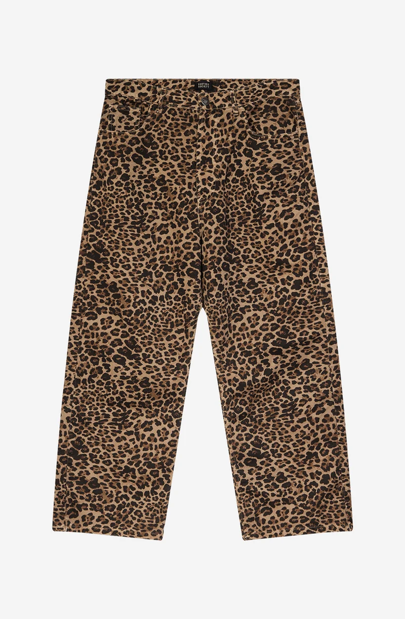 Pantalon Ample en Léopard Marron