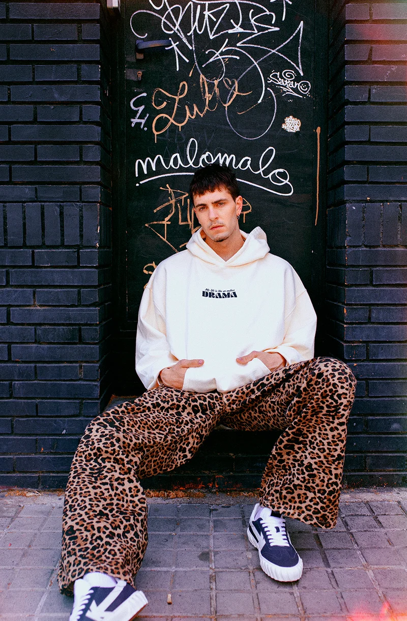 Pantalon Ample en Léopard Marron