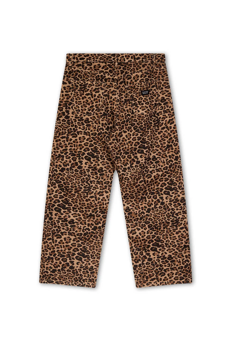 Pantalon Ample en Léopard Marron