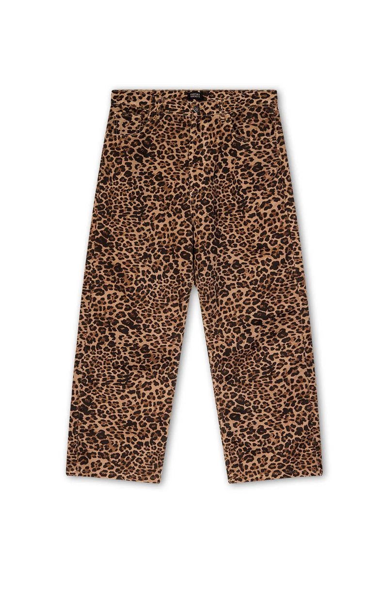 Pantalon Ample en Léopard Marron