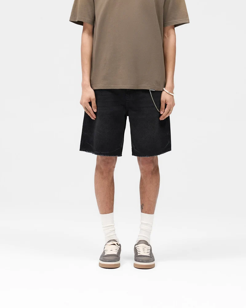 R10T Tailored Denim Shorts - Black