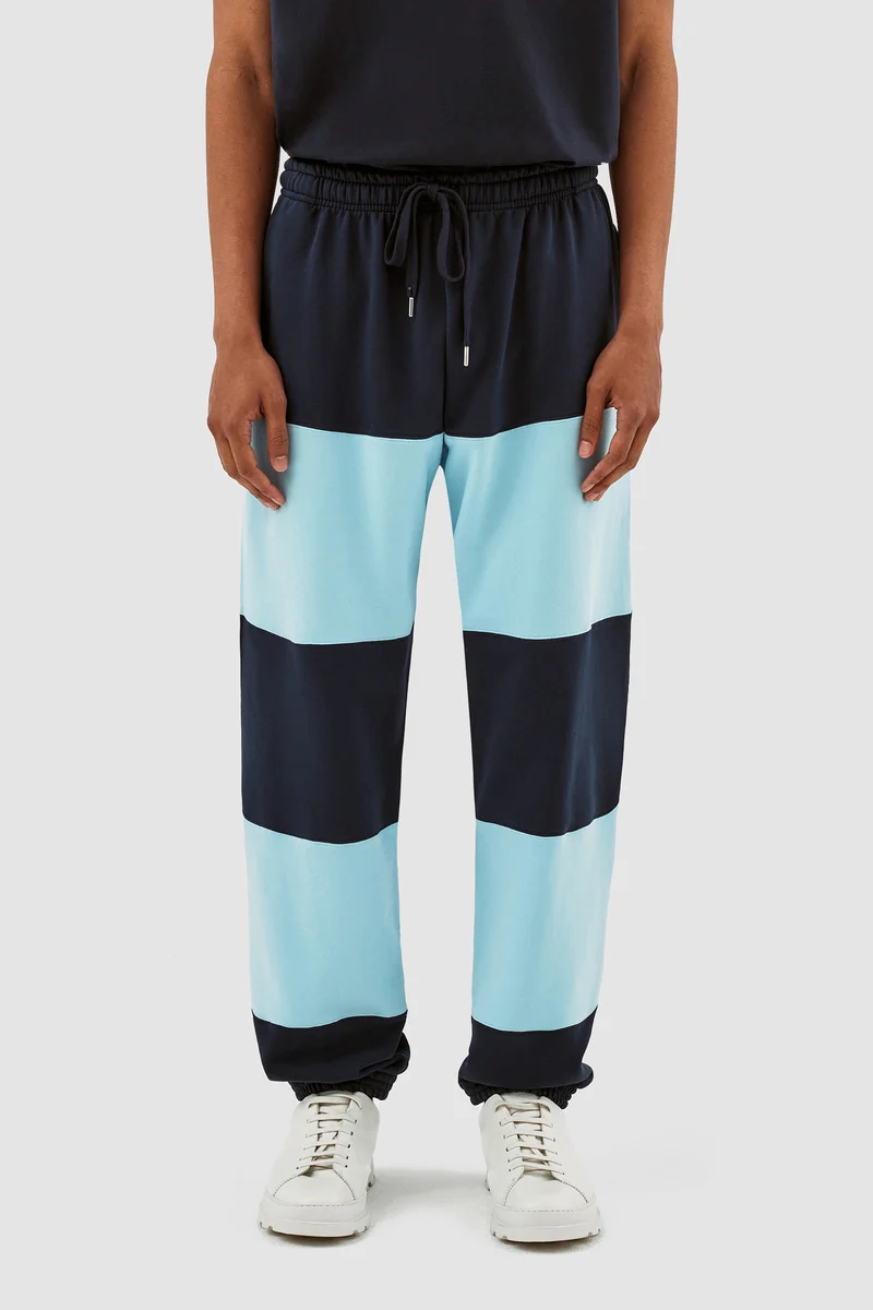Pantalon à rayures Tristian - Marine/Bleu clair