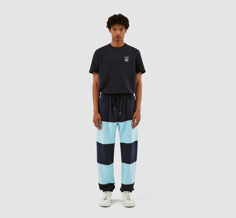 Pantalon à rayures Tristian - Marine/Bleu clair