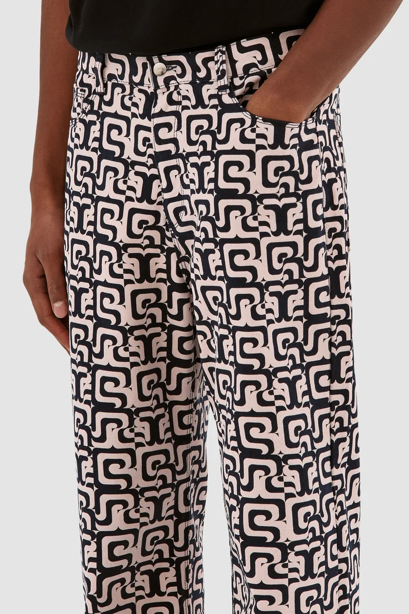 Pantalon Jonas Allover - Marine/Crème