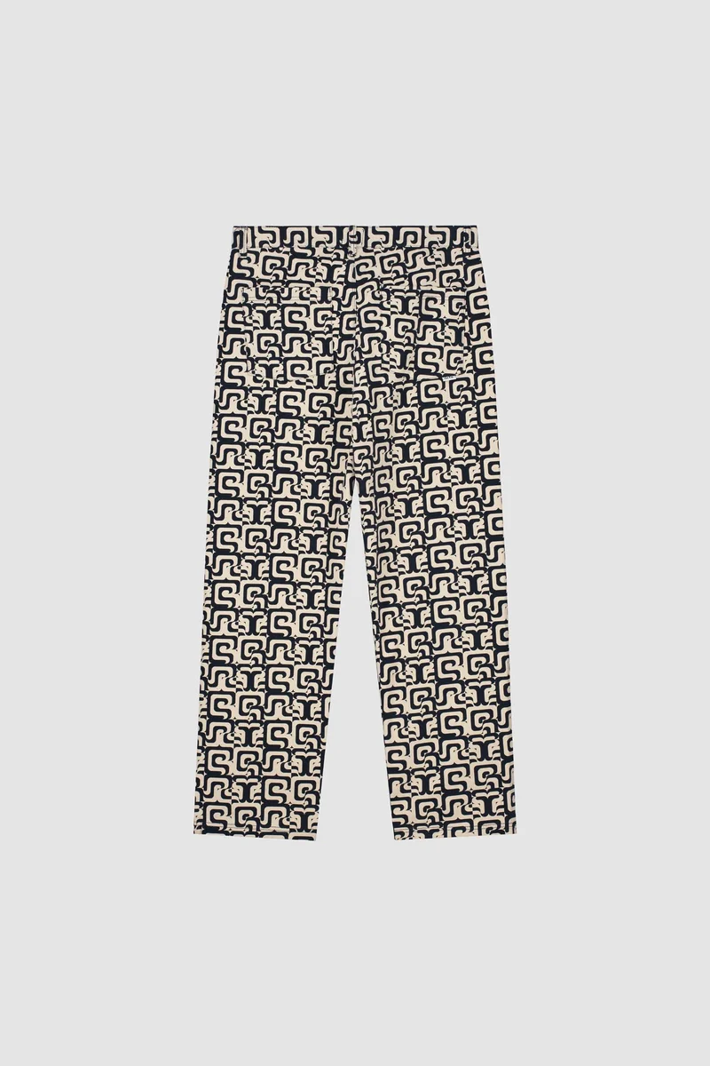 Pantalon Jonas Allover - Marine/Crème