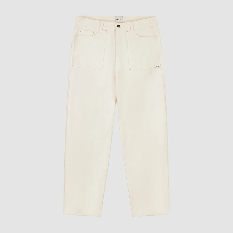 Pantalon Paul en toile - Crème
