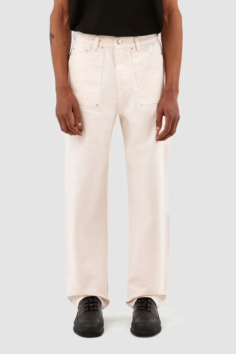 Pantalon Paul en toile - Crème