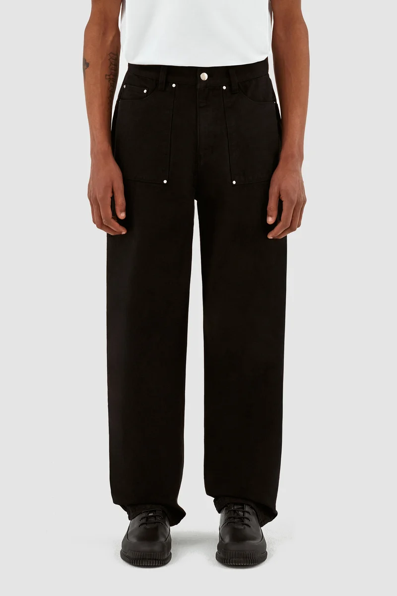 Pantalon Paul en toile - Noir