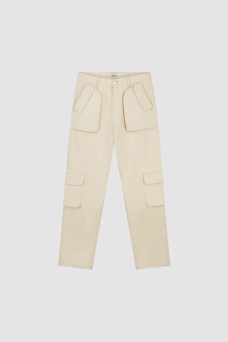 Pantalon cargo Jaden - Crème