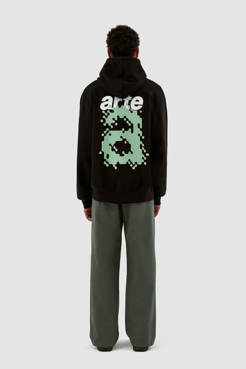 Harmon Back A Pixel Hoodie - Noir
