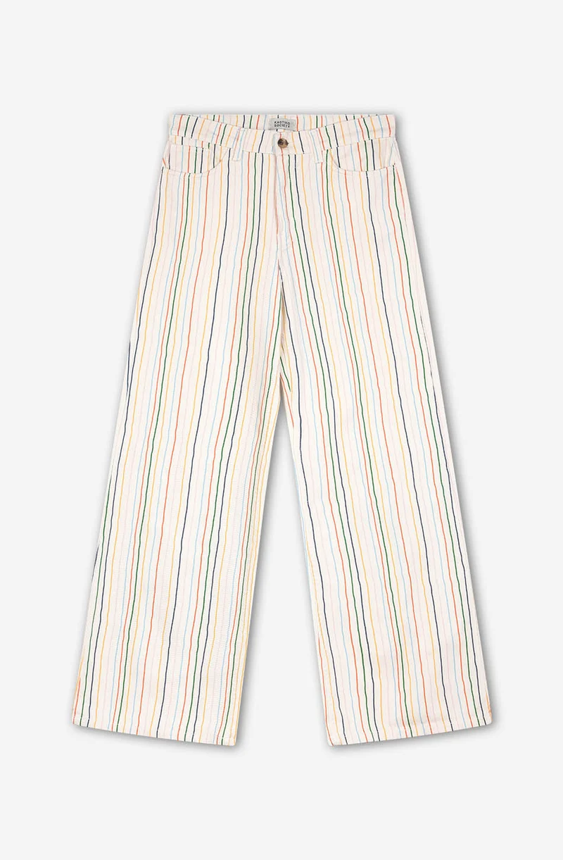 Pantalon à rayures multiples Apple Ivory